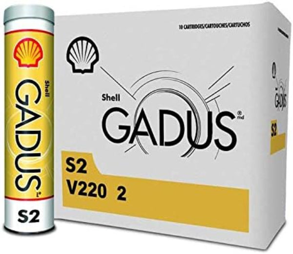 Shell GADUS engine oil cartridge packaging on a white background