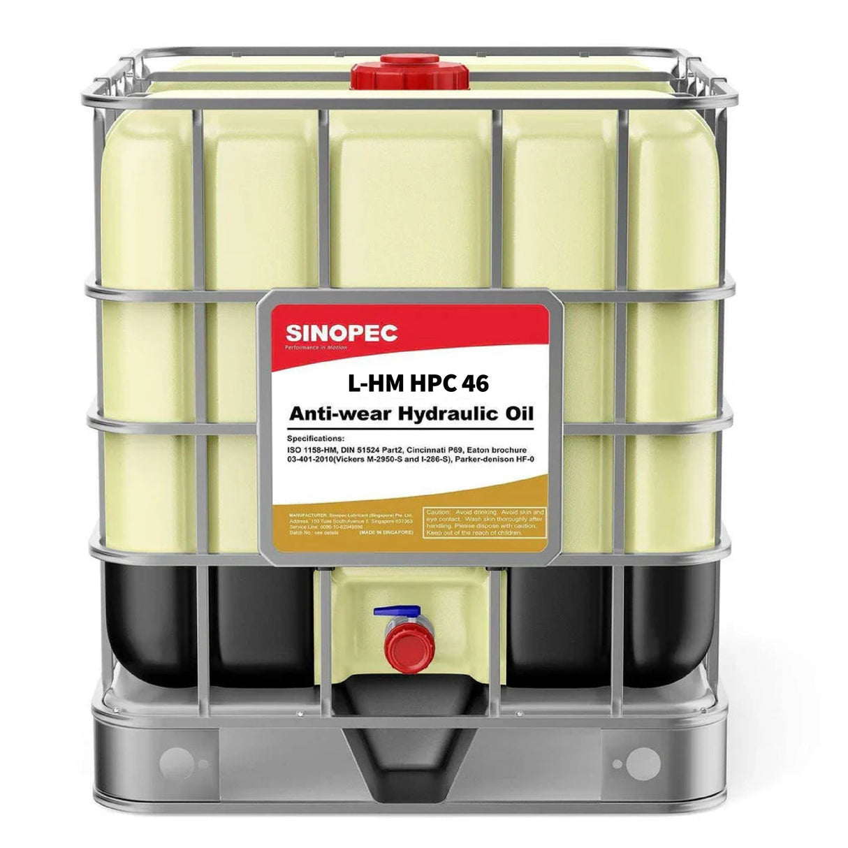 Huile hydraulique antiusure L-HM HPC ISO VG 46 1000L IBC