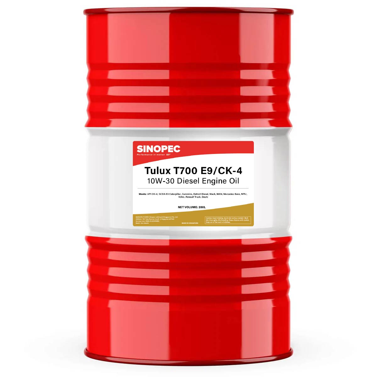 10W30 | 200L | Tulux T700 10W30 E9 SynTech Diesel Engine Oil - Drum