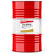 Red oil drum with Sinopec label on a white background