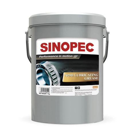 Front image of Sinopec 7029D Lubricating Grease Pail of 17kg.