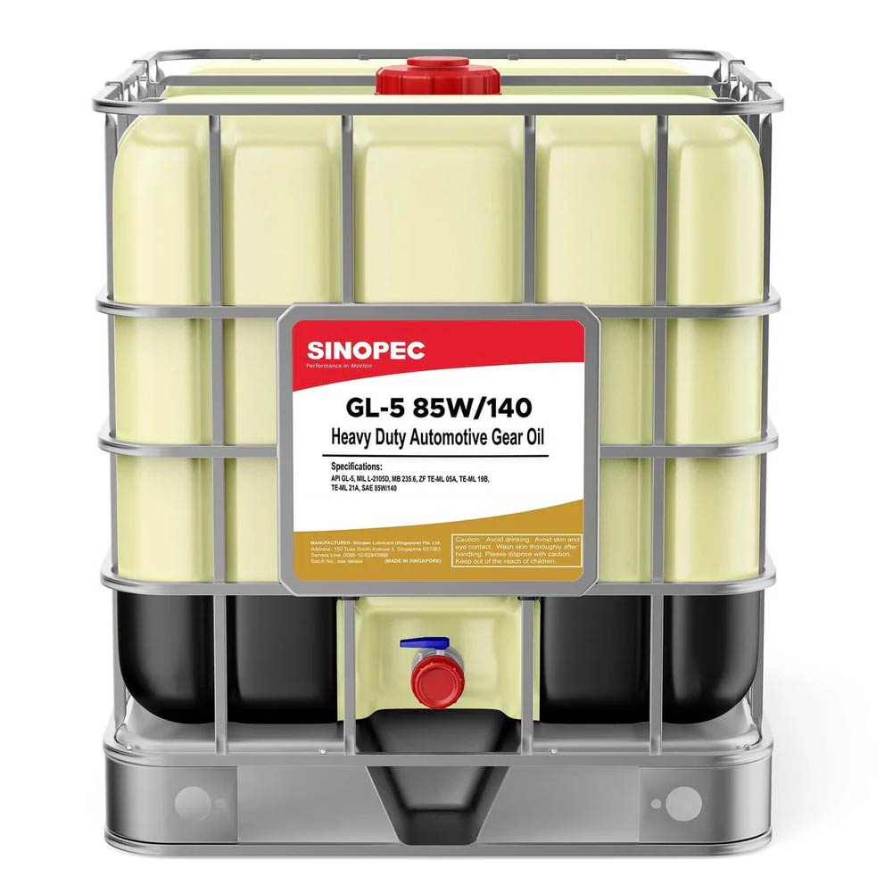 Front image of Sinopec_GL-5 85W140 Heavy Duty Automotive Gear Oil Tote of 1000L.