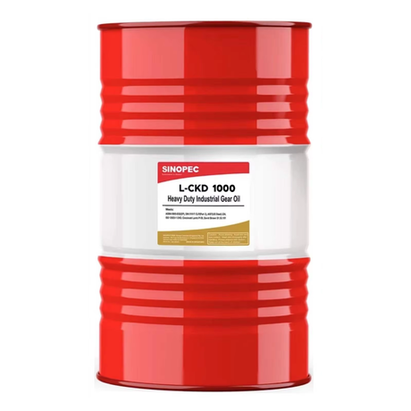 Front image of Sinopec_L-CKD_1000 Heavy Duty Industrial Gear Oil  drum of 200L.