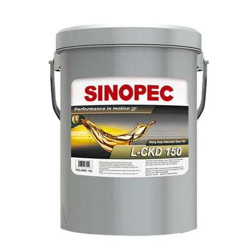 Front image of Sinopec L-CKD 150 pail of 18L.