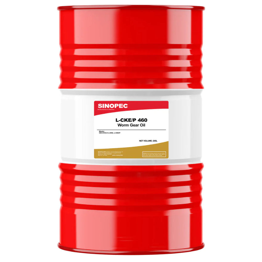 Front image of Sinopec L-CKE/P 460 worm gear oil drum of 200 L.